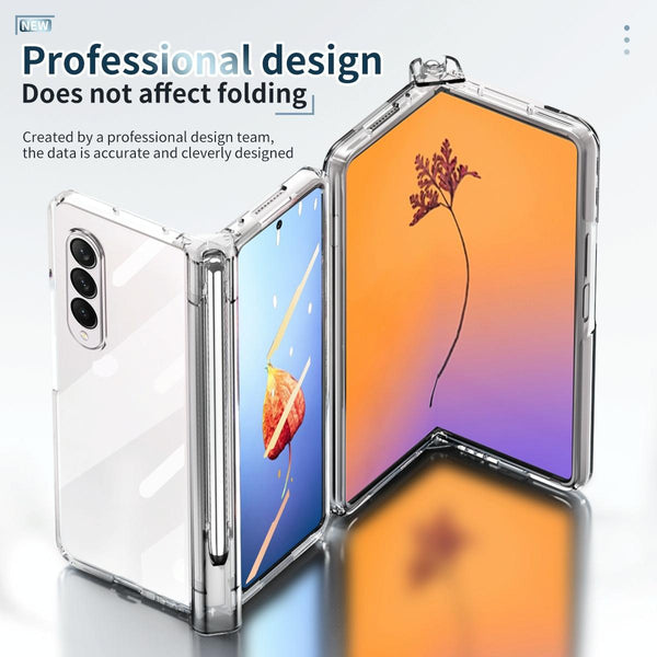 For Samsung Galaxy Z Fold4 5G Full Body Phone Case With Integrated Hinge And Pen Slot Black Cases Covers & Skins