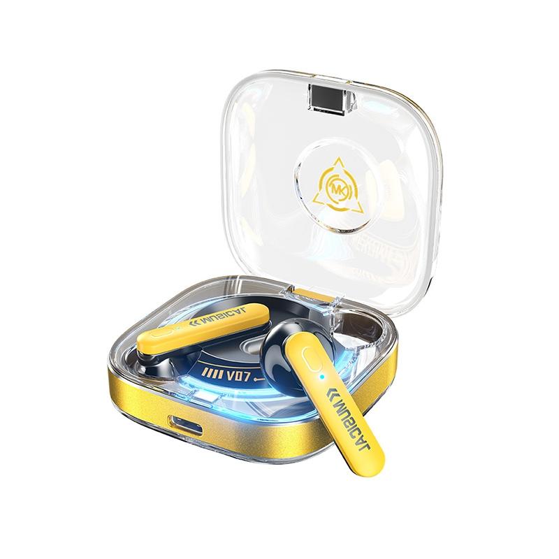 Vanguard Starshards Wireless Earphones Wk V07 Yellow Earbuds