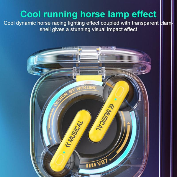 Vanguard Starshards Wireless Earphones Wk V07 Yellow Earbuds