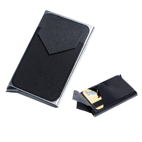 Compact Metal Card Holder With Rfid Protection Gold Business Card Holders