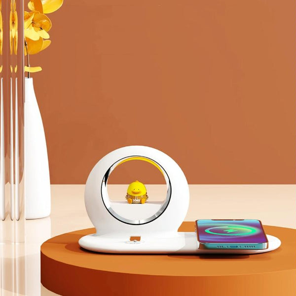 10W Cartoon Wireless Fast Charger With Night Light Pink Chargers & Cradles