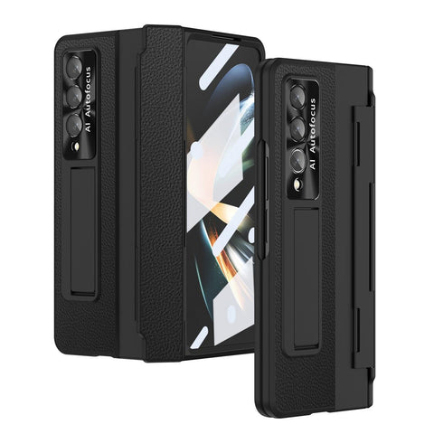 For Samsung Galaxy Z Fold4 5G Full Coverage Phone Case With Hinge Integrated Design Black Other Mobile Accessories