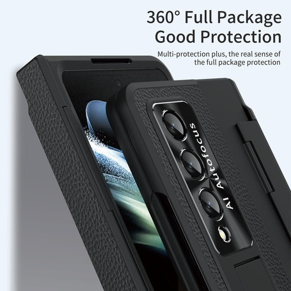 For Samsung Galaxy Z Fold4 5G Full Coverage Phone Case With Hinge Integrated Design Black Other Mobile Accessories