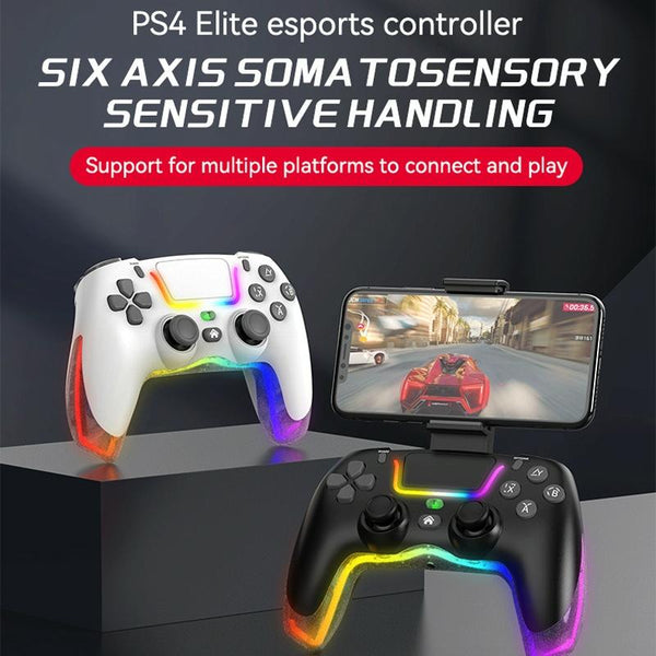 Wireless Bluetooth Grip For Ps4 With Dazzling Colour Light Pink Controllers & Attachments