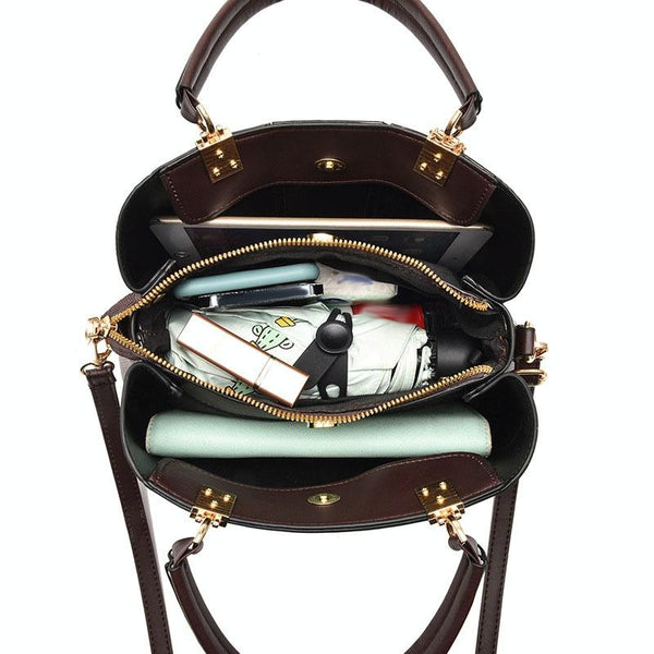 Large Capacity Summer Lady Handbag Colourblock Shoulder / Crossbody Black Women's Bags & Handbags
