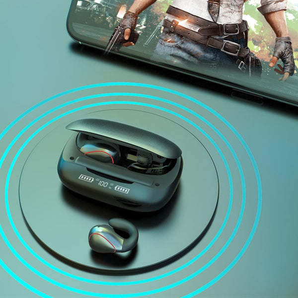 Wireless T20 Tws Bluetooth Earphones With Led Display & Charging Box Gun Gray Earbuds