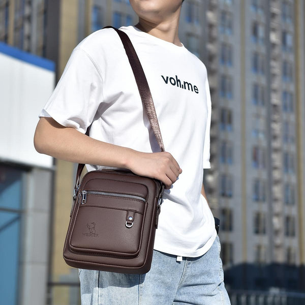 Brown Crossbody Shoulder Bag For Men Versatile And Stylish Bags