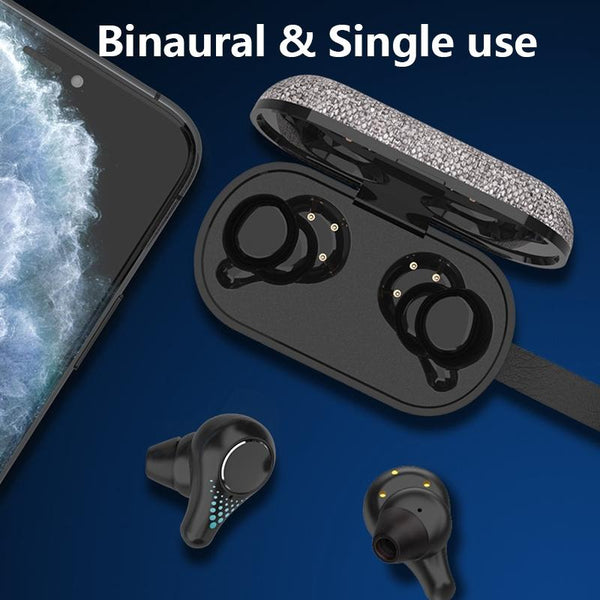 Waterproof T8 Wireless Bluetooth With Led Display Cloth Earbuds