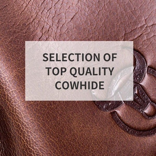 Large Capacity Retro Cowhide Crossbody Bag Coffee Bags