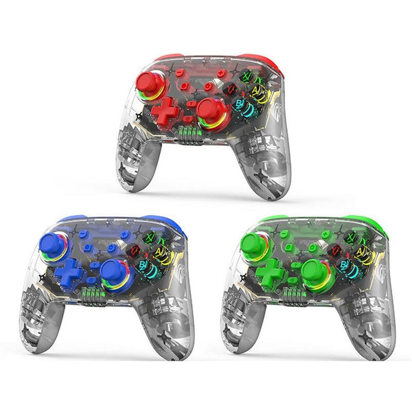 Wireless Dual Vibration Gamepad For Ps3 / Ps4 With Rgb Lights Blue Controllers & Attachments