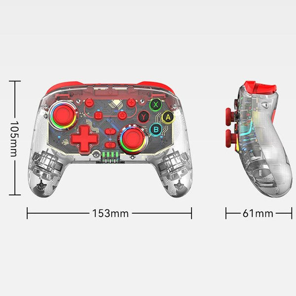 Wireless Dual Vibration Gamepad For Ps3 / Ps4 With Rgb Lights Blue Controllers & Attachments