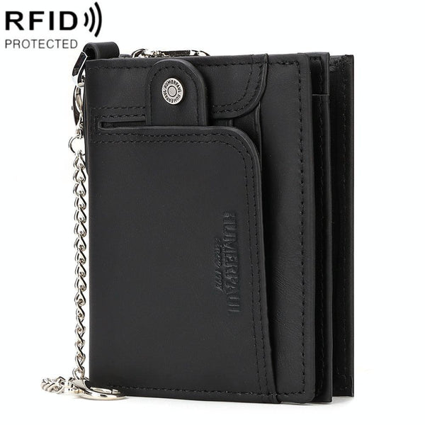 Anti Magnetic Rfid Men Wallet Secure Protection Black Wallets