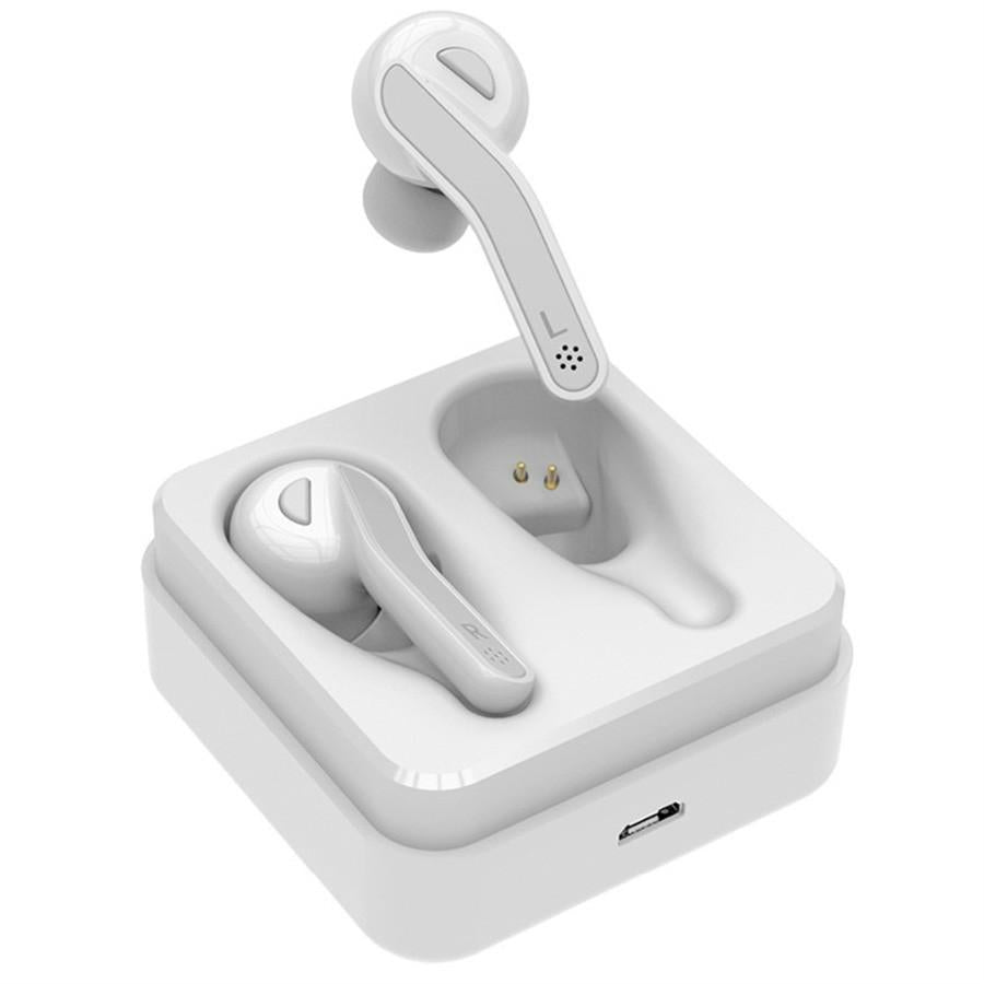 T88 Mini Touch Control Hifi Wireless Bluetooth Earphones Tws With Charger Box White Earbuds