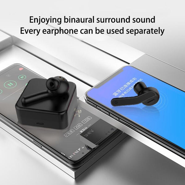 T88 Mini Touch Control Hifi Wireless Bluetooth Earphones Tws With Charger Box White Earbuds