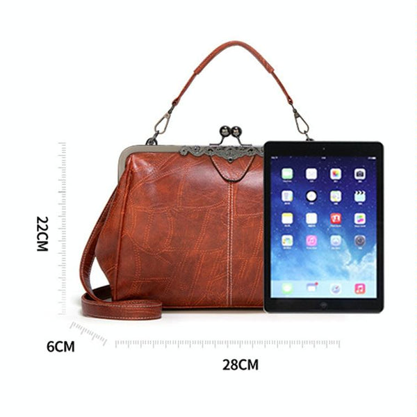 Leather Crossbody Bag With Buckle Green Bags