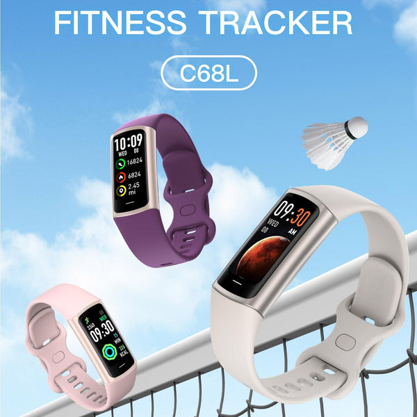 Waterproof C68l Fitness Tracker Ip67 Pink Smart Watches