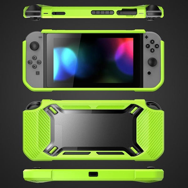 Nintendo Switch Back Cover Scratch Resistant Green + White Bags Skins & Travel Cases