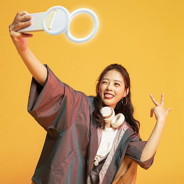 Clip On Half Ring Fill Light For 10Cm Mobile Phones Selfie Lights
