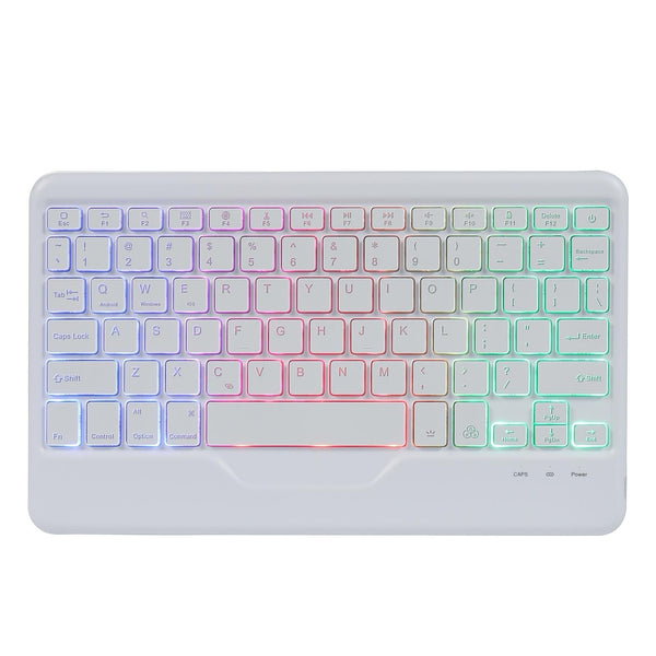 Bluetooth Keyboard Leather Case For Ipad 9.7 Triangle Holder & Pen Slot Gradient Rainbow Keyboards