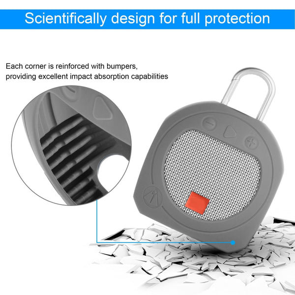 Protective Cover For Jbl Clip 3 Bluetooth Speaker Anti Fall Silicone Storage Black Cases Covers & Skins