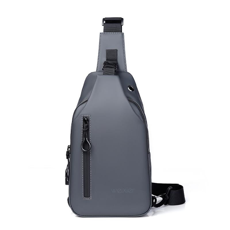 Men Outdoor Chest Bag Messenger Grey Bags