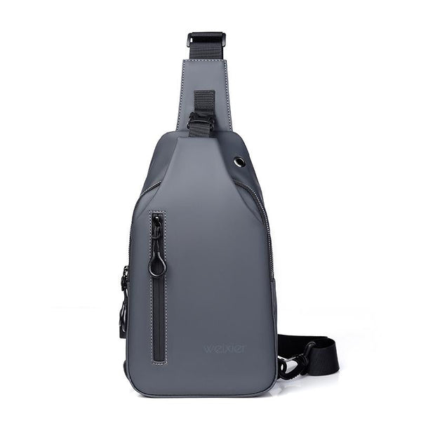 Men Outdoor Chest Bag Messenger Grey Bags
