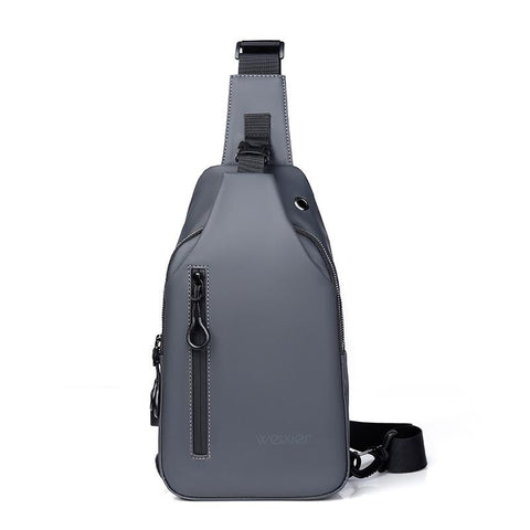 Men Outdoor Chest Bag Messenger Grey Bags