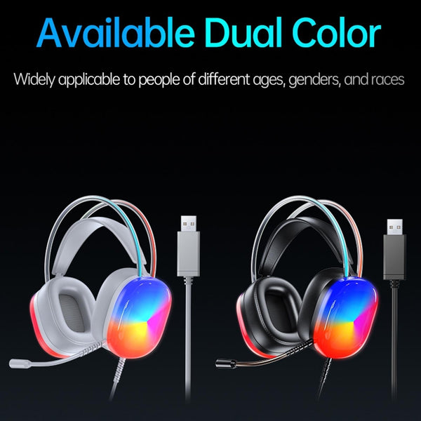 Pro Luminous Wired 2M Cable White Headphones