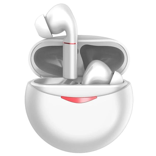 T & G T50 Sport Tws Bluetooth With Noise Canceling And Mic White Earbuds