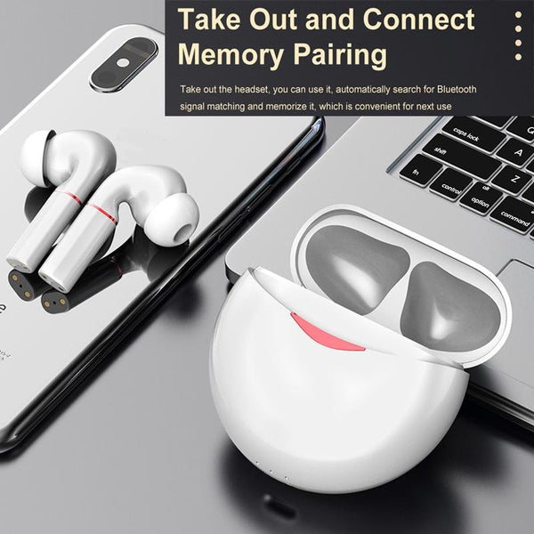 T & G T50 Sport Tws Bluetooth With Noise Canceling And Mic White Earbuds