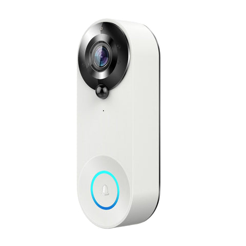 1080P Smart Doorbell With 150 Degree Wide Angle White Smart Doorbells