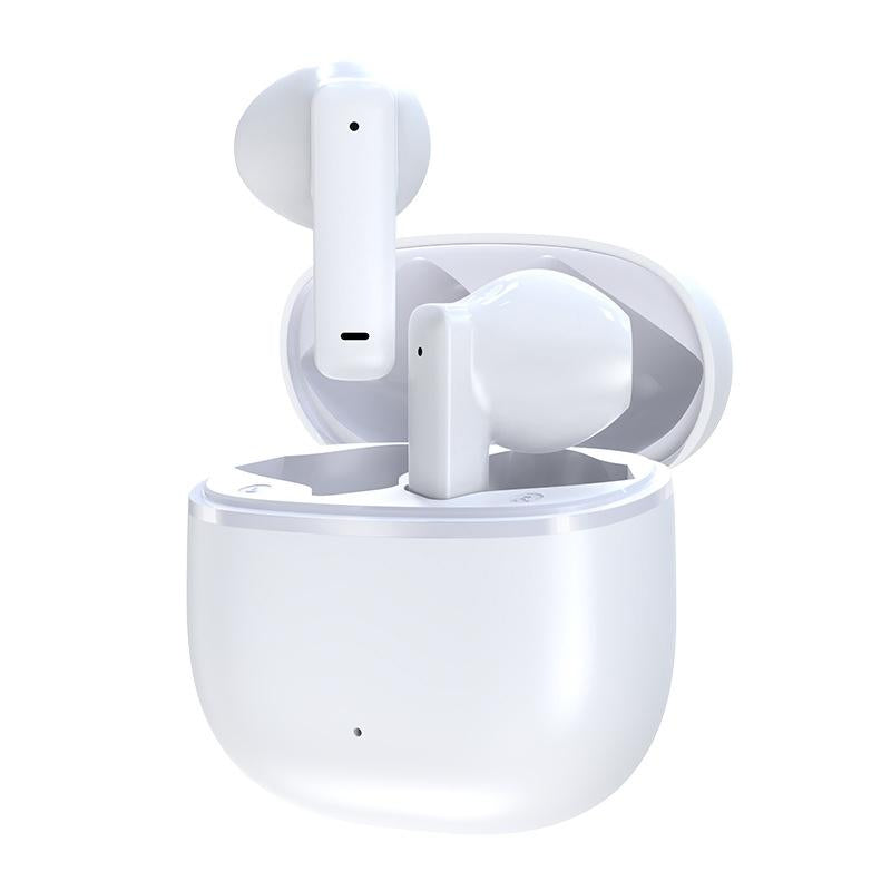 Wireless Bluetooth Earphones With Hd Noise Reduction For Gaming And Sports White Earbuds