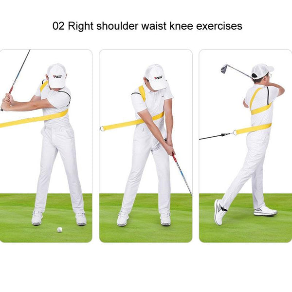 Golf Swing Training Belt For Improved Fitness And Technique Yellow Swing Trainers