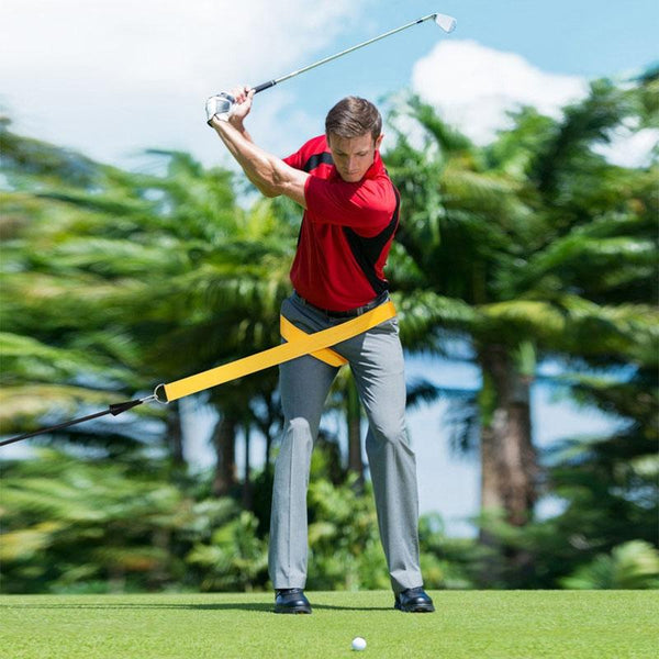 Golf Swing Training Belt For Improved Fitness And Technique Yellow Swing Trainers