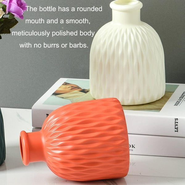 Versatile Drop Resistant Potted Plant Vase For Wet And Dry Rose Pink Vases