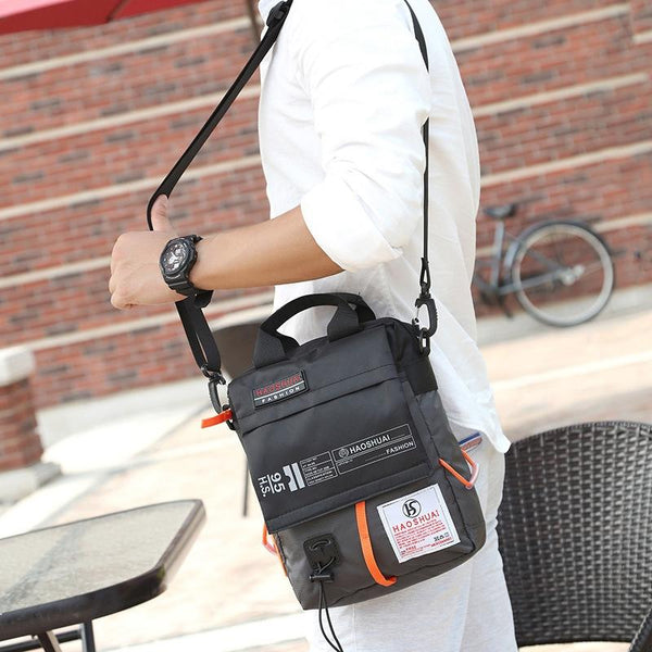 Waterproof Men Crossbody Bag Outdoor Cloth Sling For Hands Free Convenience Black Bags
