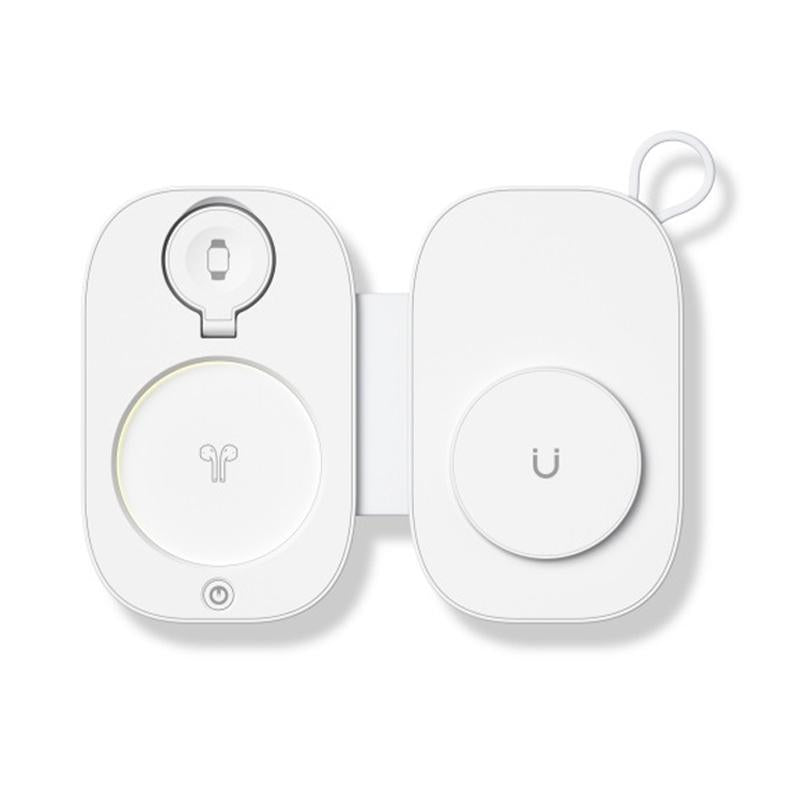 3 In 1 Magnetic Wireless Charger For Apple Devices White Chargers & Cradles