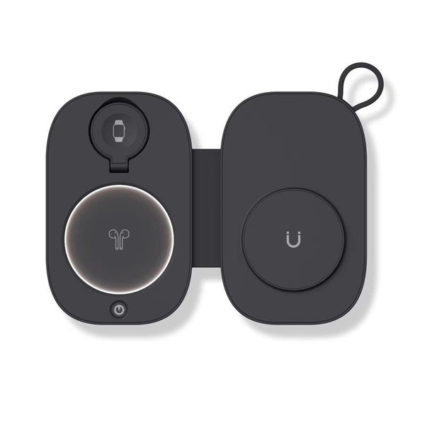 3 In 1 Magnetic Wireless Charger For Apple Devices White Chargers & Cradles