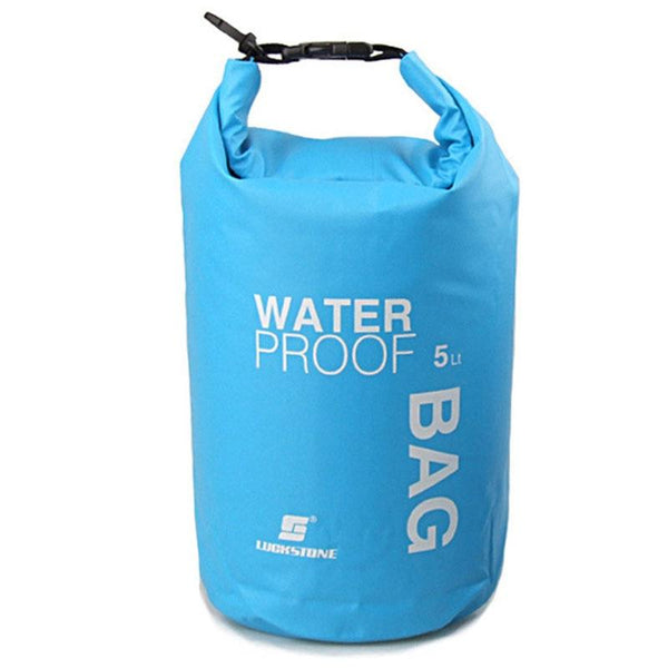 Waterproof Outdoor Swimming Bag Scratch Resistant Fits Most Devices Blue Dry Bags