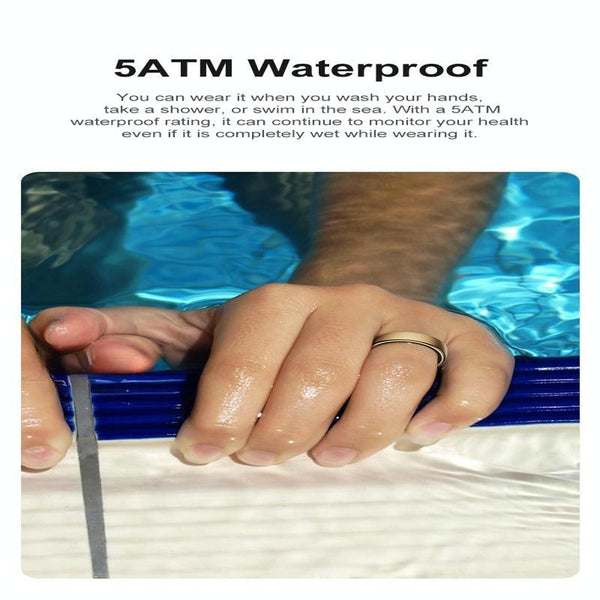 Smart Ring Heart Rate Blood Oxygen Sleep Sports Size 10 Gold Smart Watches