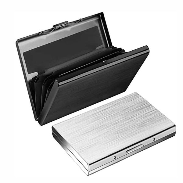 Secure Aluminum Business Card Holder Rfid Protected Silver Business Card Holders