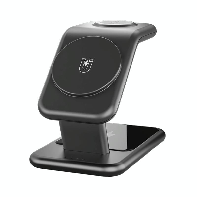 15W 3 In Magnetic Wireless Charger Black Chargers & Cradles