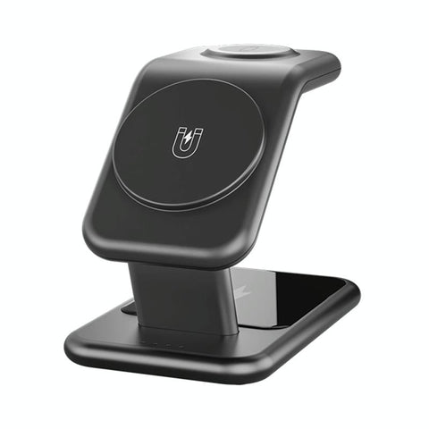 15W 3 In Magnetic Wireless Charger Black Chargers & Cradles