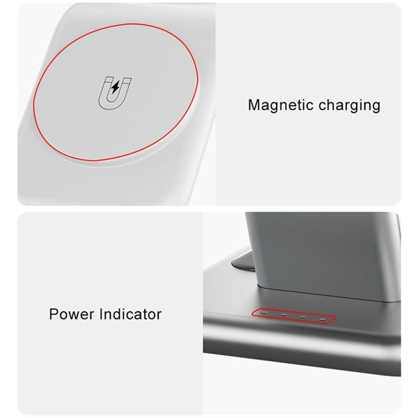 15W 3 In Magnetic Wireless Charger Black Chargers & Cradles