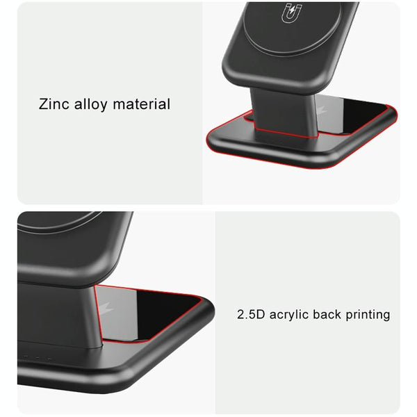 15W 3 In Magnetic Wireless Charger Black Chargers & Cradles