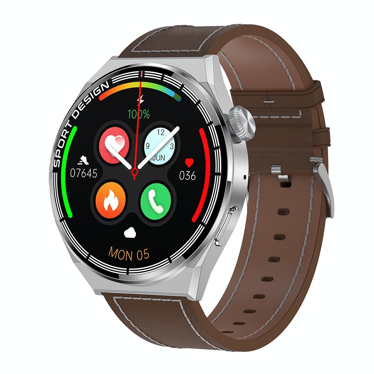 1.6 Inch Waterproof Smart Watch With Bluetooth Call & Nfc Silver Smart Watches