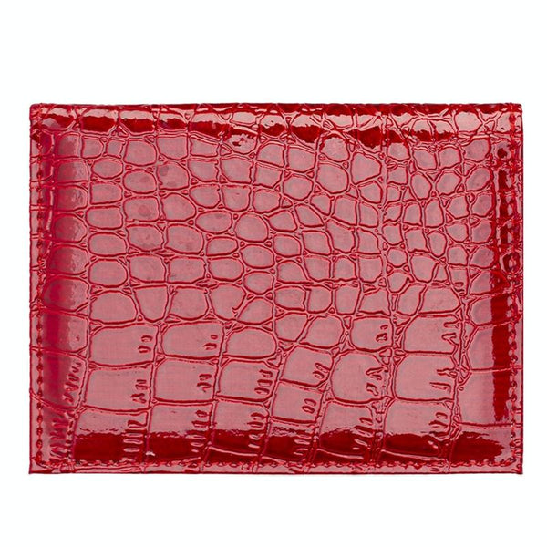 Pu Crocodile Pattern Card Holder Fits Cdc Documents Purple Business Card Holders