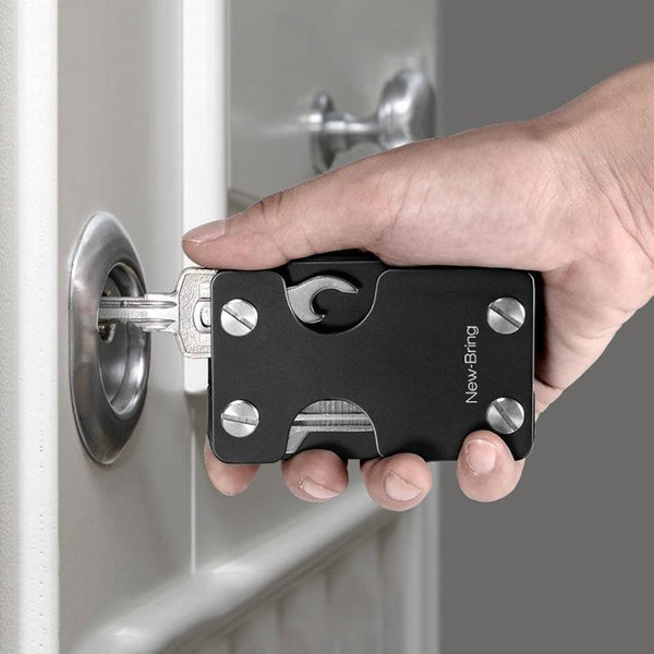 Multifunctional Edc Wallet For Keys & U Disk New Bring Metal Card Holder Carbon Fiber Wallets