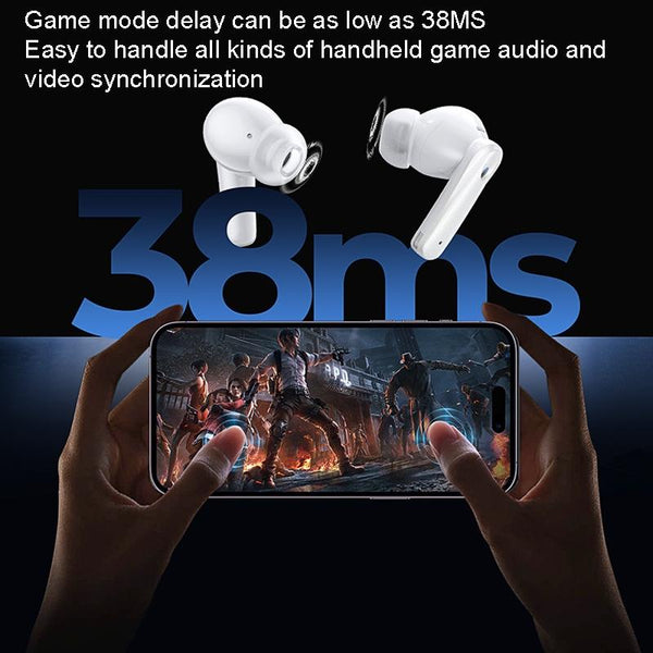 Wireless Dual Noise Cancelling Bluetooth Earphones For Music And Calls Black Earbuds