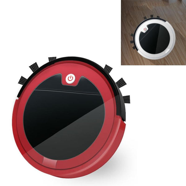 Smart Home Sweeping Robot With Remote Control And Large Suction Red Black Carpet & Floor Sweepers
